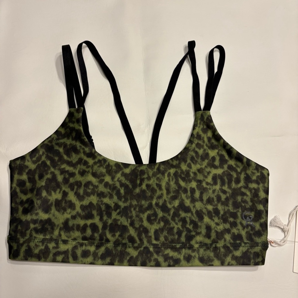 Good American Strappy Bra Sports Four-way Stretch Quick Dry Compression Size 1